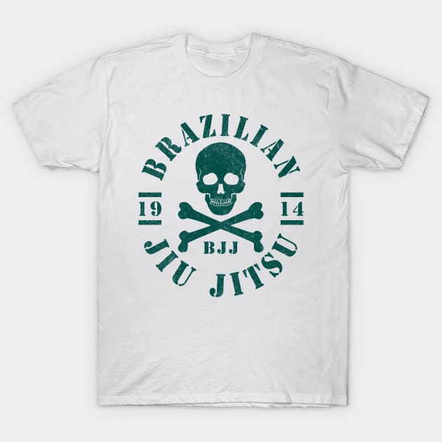 JIU JITSU - SKULL AND CROSSBONES T-Shirt by Tshirt Samurai